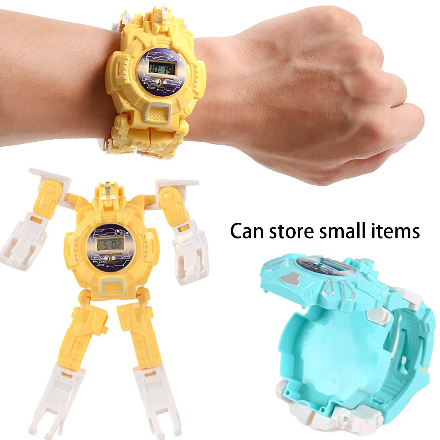 Children's Puzzle New Unique Watch Transformation Cartoon Robot Electronic Watch Toy Multi functional 5
