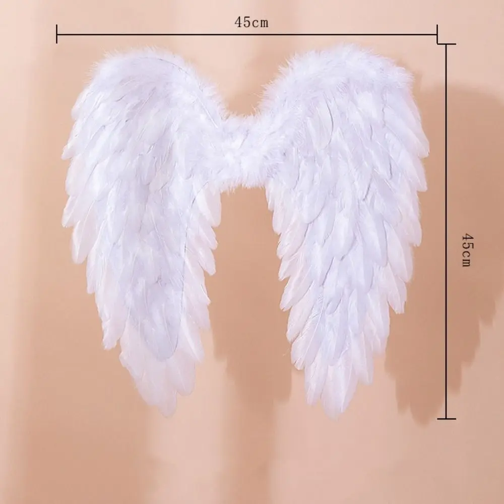 New White Feather Wings Black Party Props Cosplay Little Wings Handmade Angel Wings Children