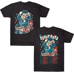 Stray Cats Fall Tour 2025 Graphic T - Shirt - High Quality Cotton Streetwear Top - S (Black)