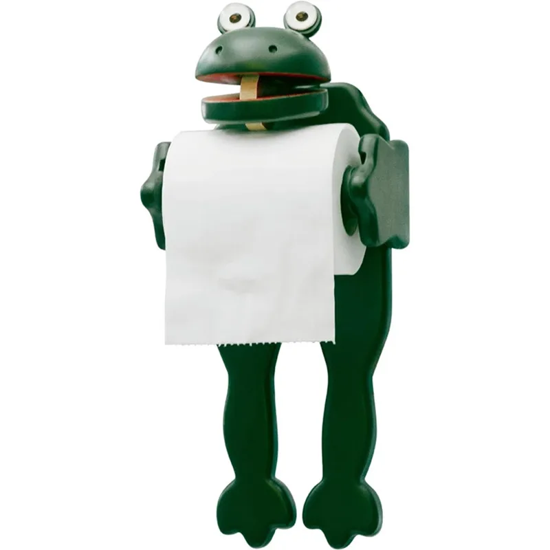 Creative Quagai Roll Stand Frog Tissue Holder Solid Wood Storage Toilet | Строительство и ремонт