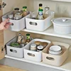 5pcs Stackable Storage Box Set,Rectangular Plastic Organizer Containers,Durable, Reusable,for Kitchen,Bathroom,Dorm Essentials 2