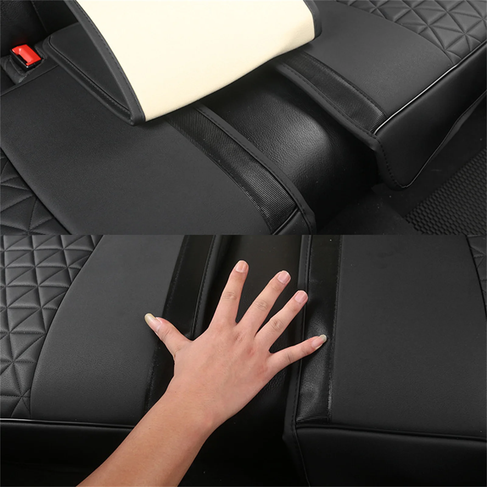Nuovo coprisedile per auto anteriore Cuscino per sedile per auto in pelle PU Protezione per sedile per automobili Tappetino per sedia per auto universale Accessori per auto  34