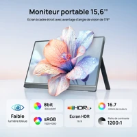 ARZOPA 15.6 pouces moniteur Portable FHD 1080P IPS USB-C mini-hdmi deuxième écran externe pour PC/MAC/téléphone/Xbox/PS A1 3
