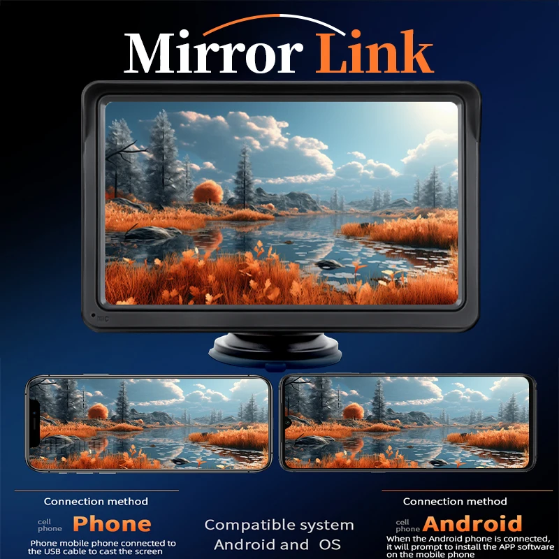 7inch Car Radio Portable Multimedia Video Player With Wireless CarPlay Android A
