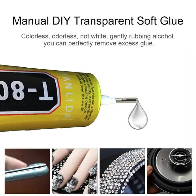 15/50/110ml T-8000 Mobile Phone Repair Glue Manual DIY Multifunctional Glues Transparent Waterproof Soft Repair Adhesive Epoxy