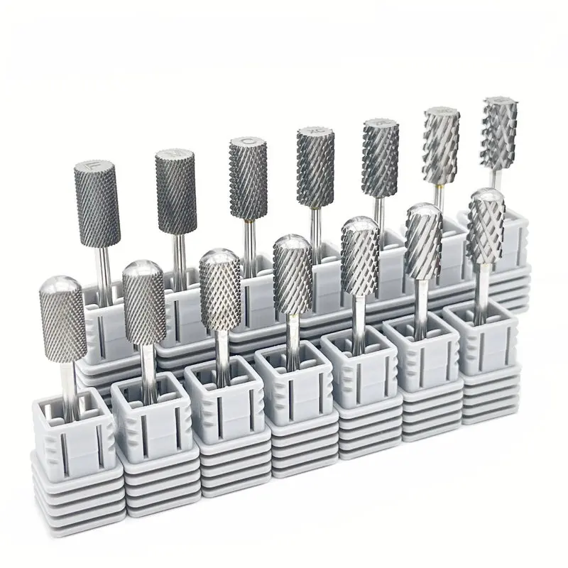 New High Quality Pro Nail Art Tungsten Steel Drill Bit High Hardness Not Hot Cylindrical Nail Removal Exfoliating Grinding Tool 4