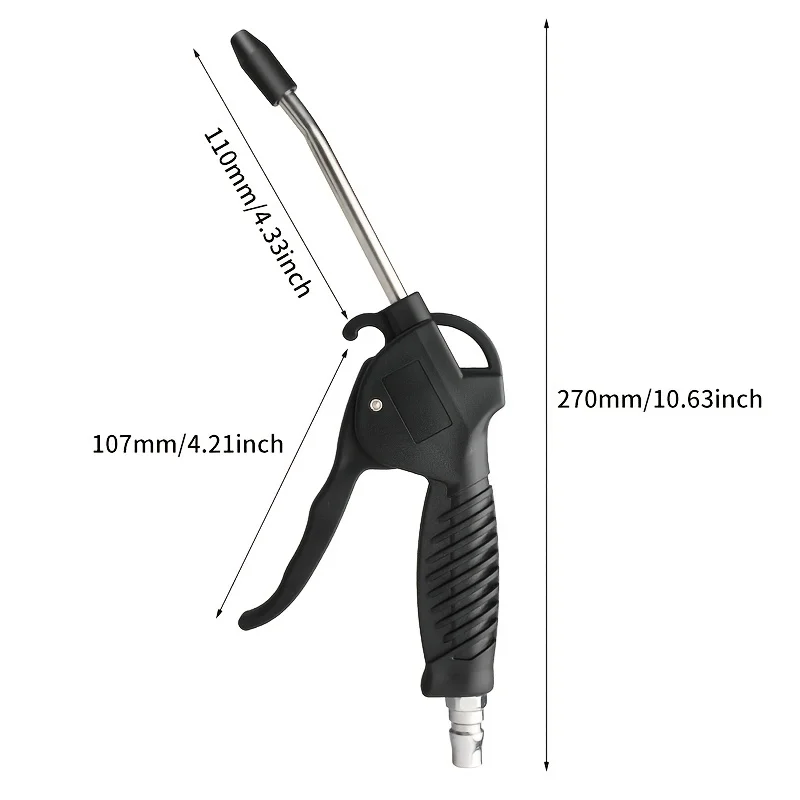 황동 조정 가능한 공기 노즐이 있는 공기 불어 총 공기 도구 공기 노즐 호스가 있는 공기 압축기 액세서리 산업용