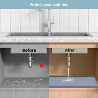 แผ่นอ่างล้างจานซิลิโคนนอร์ดิกป้องกันน้ํามันและป้องกันการรั่ว, ที่เก็บแผ่นตู้, แผ่นระบายน้ํากันน้ํา, แผ่นฉนวนกันความร้อน 2