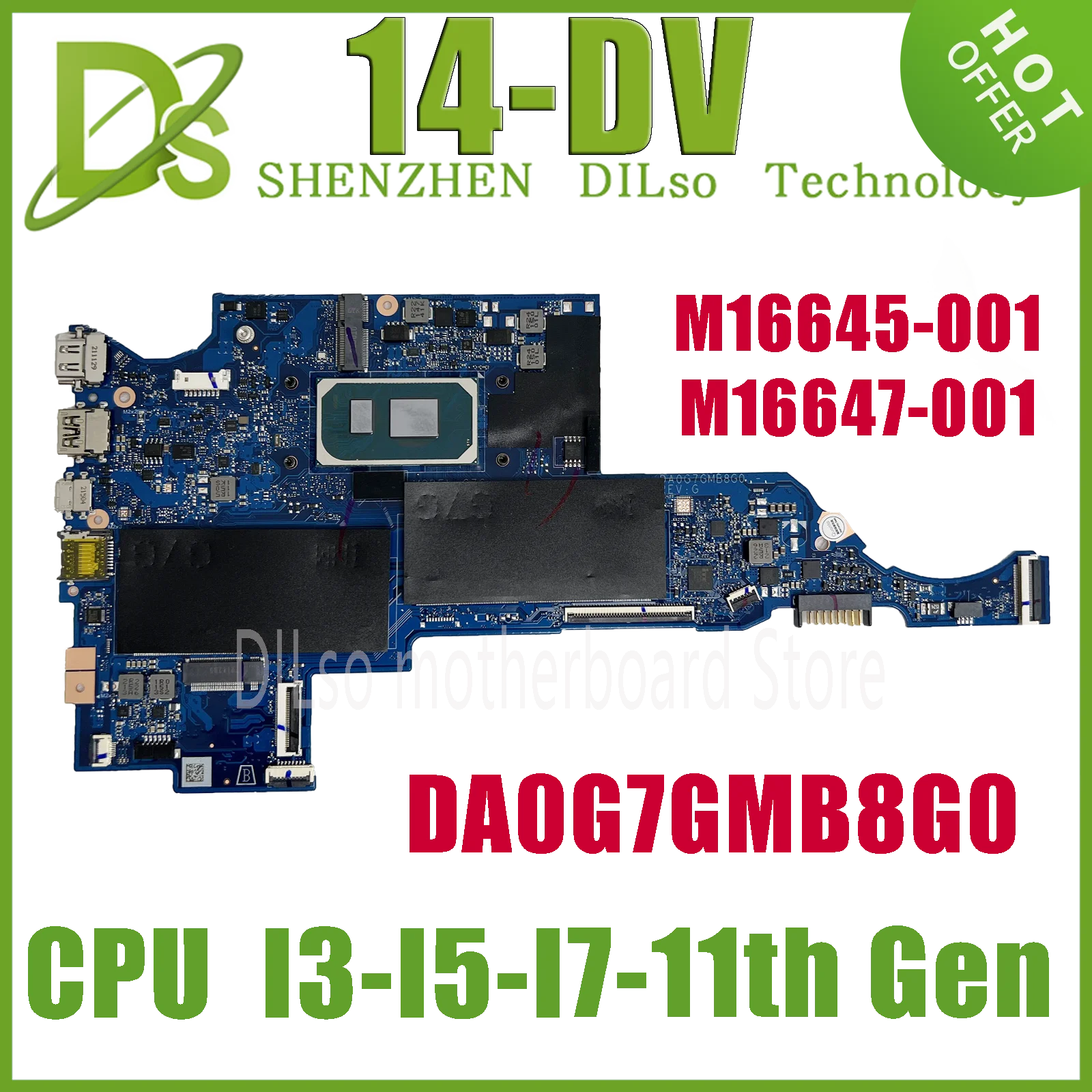 KEFU M16645-001 M16647-001 материнская плата для HP X360 14-DV 14T-DV материнская плата для ноутбука DA0G7GMB8G0 W/i3-1135G4 i5-1135G7 i7-1165G7 UMA