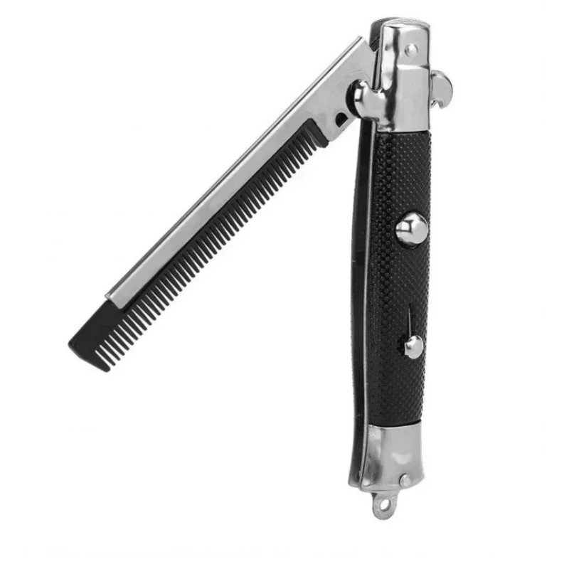 Folding Spring Comb Automatic Foldable Knife Brushes Hair Trimmer Comb Brush Accessories Butterfly Mens Pocket Knife