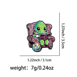 Whimsical Cartoon Monster Enamel Pin - Adorable Lapel Badge for Backpacks, Clothing, and Accessories - Trendy Mini Jewelry Gift for Friends (WHITE)