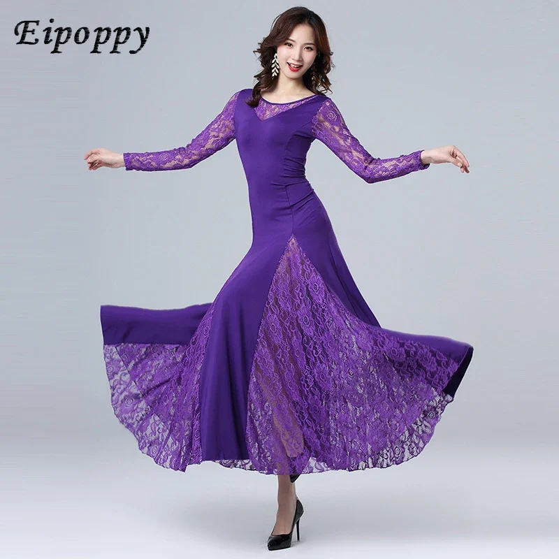 

Modern Dance Ballroom Dance Dress Ladies Adult Long Sleeve