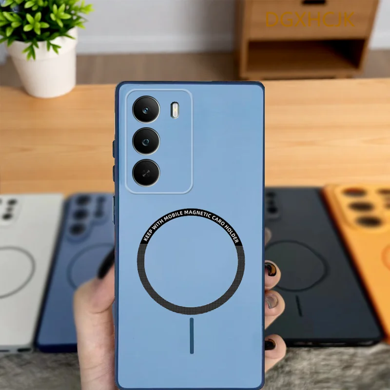 Color Magnetic Hard Silicone Back Cover - Enhanced Protection