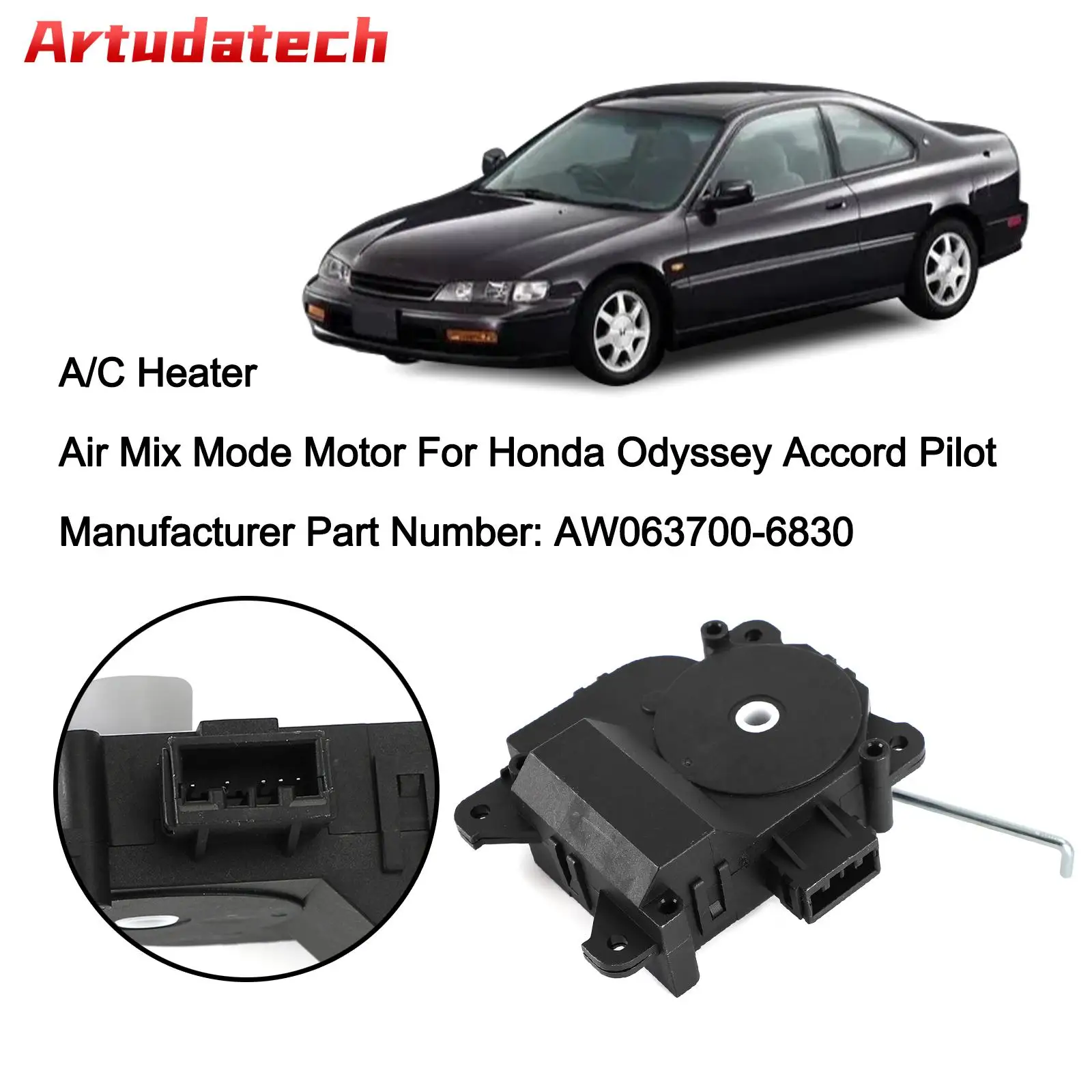 Artudatech HVAC Passenger Air Mix Mode Motor AW063700-6830 For