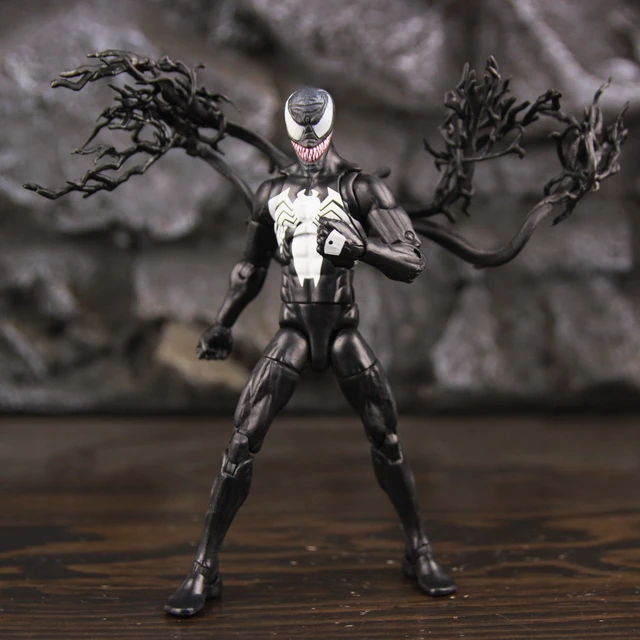 Spider-man Marvel Legends Style Black Venom Symbiote Custom Action Figure 