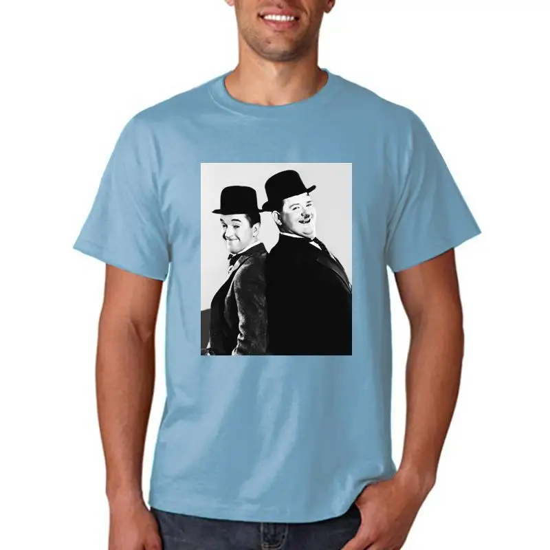 T-Shirt Maglia Stanlio E Ollio Stan Laurel Oliver Hardy Comici - 1 S-M-L-Xl Harajuku Top Fashion Classic Tee Shirt