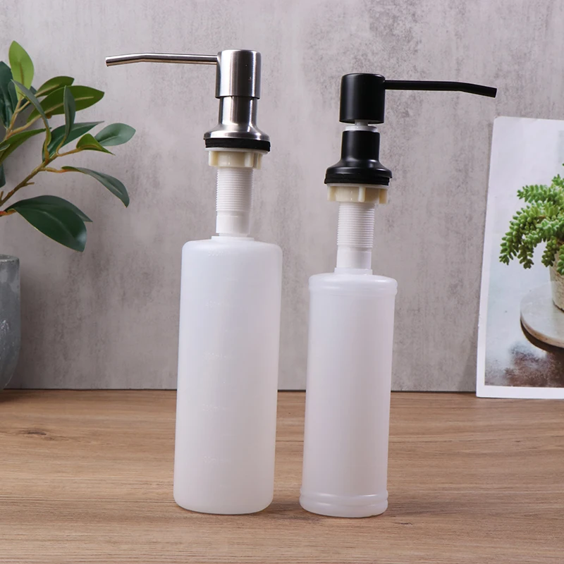 500/350ml Bottle Liquid Soap Dispensers Durable Stainless Steel Pump Useful Kitchen Sink Tool Extension Tube Kitchen Accessories