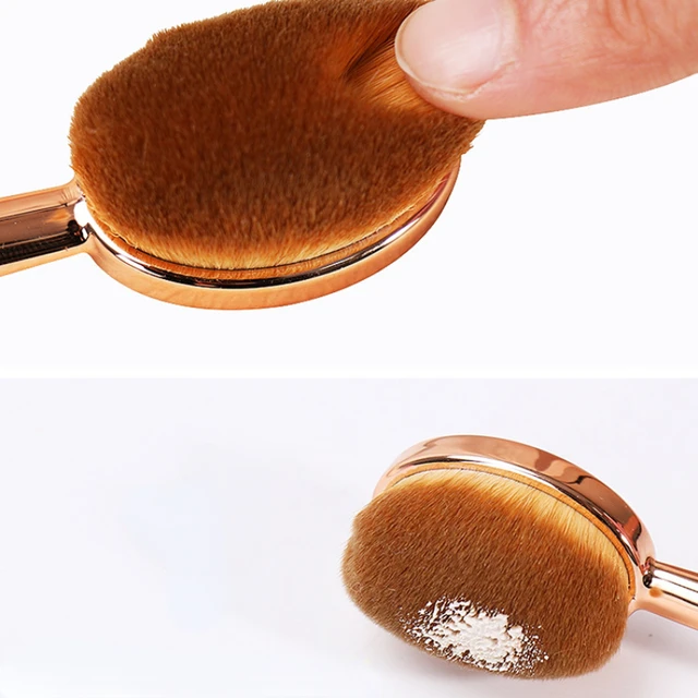 Dighealth Foundation Oval Makeup Brush Soft Toothbrush Type Cosmetic Face  Powder Foundation Brush Synthetic Hair Woman Makeup - AliExpress