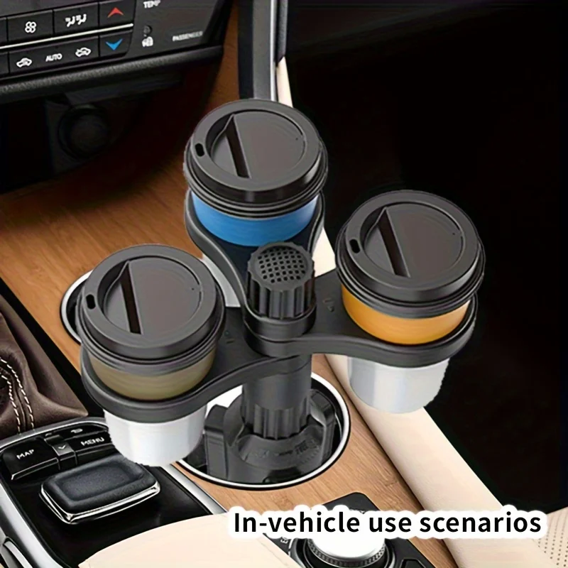 1개, 3컵 자동차 컵홀더, 확장형 자동차 컵홀더, 조절 가능한 베이스.