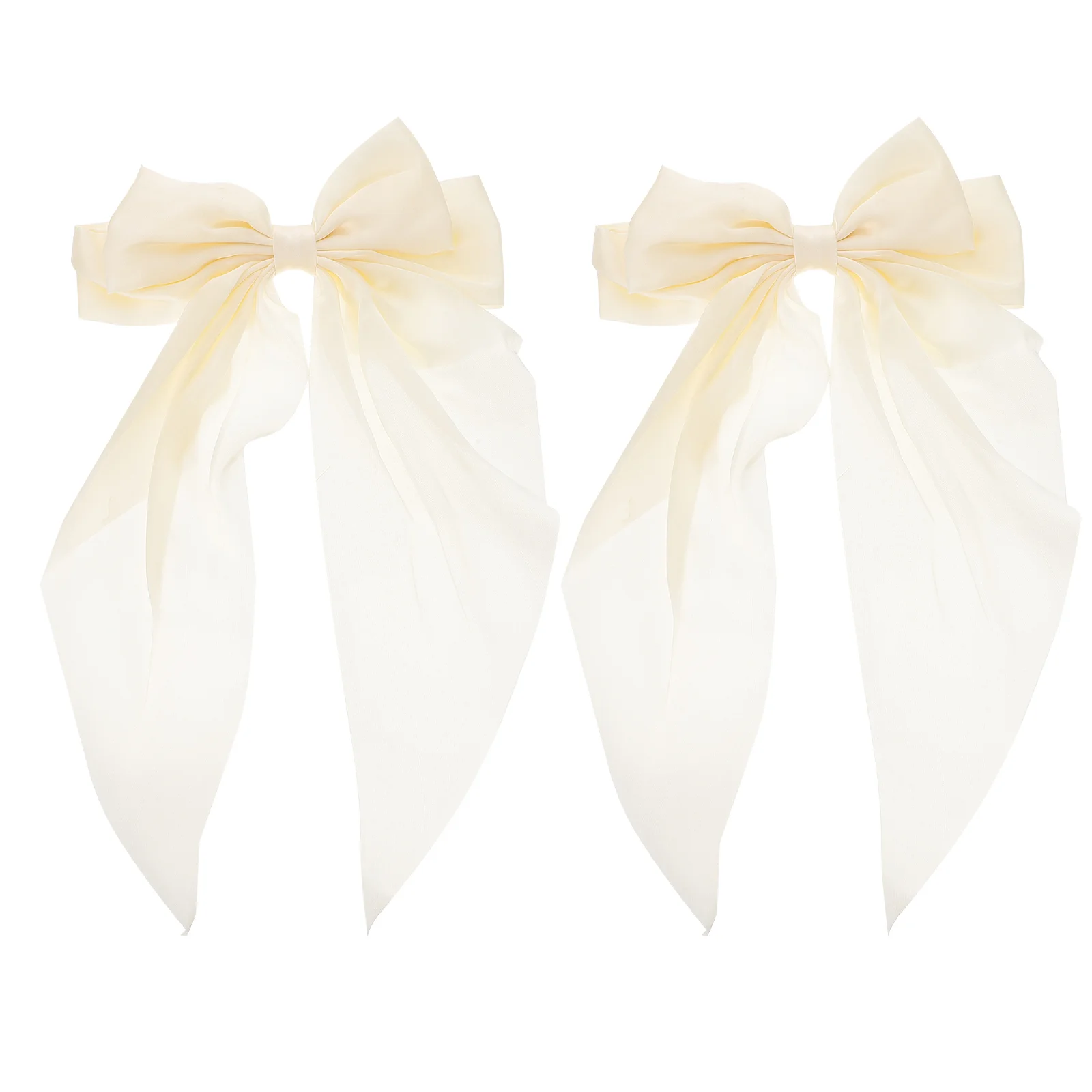 

2 Pcs Hair Bows for Women Big Barrettes Hairpin Clip Vintage French Iron Back Bowknot