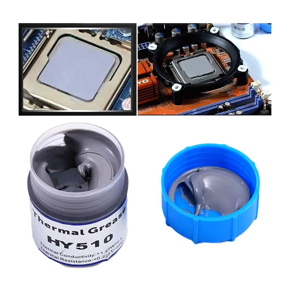 5/10/30g Silicone Thermal Paste 1.93W/m-k HY510 Heat Transfer Grease Heat Sink CPU GPU Chipset Notebook Computer Cooling Syringe