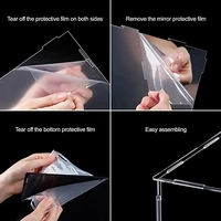 Сборный прозрачный акриловый чехол для коллекций, акриловые витрины для защиты фигурок, организирующие игрушки, модели, куклы — изображение 5