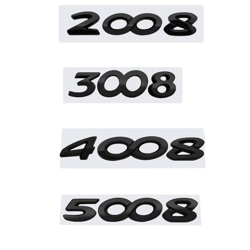 

Car Trunk Emblem Letter Decal for 2008 3008 4008 5008 Logo Metal Badge Styling Rear Sticker Modification Accessories