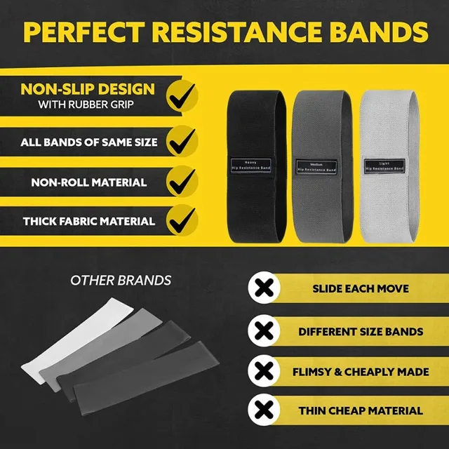 Fabric Hip Resistance Bands Glute Thigh Workout Bands Booty Elastic Squat Circle Fitness Loops for Gym Yoga Training Equipment 2