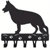 1pc German Shepherd Key Rack Dog Leash Hanger - 9 inch/ 6 inch Wide Metal Wall Art Wall hanging Towel Rack Coat Home Decor 1