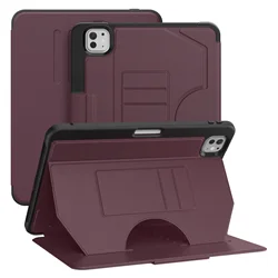 Premium Leather Tablet Stand Cover - Luxurious Protective Case - iPad 2025 11inch A16 (PURPLE)