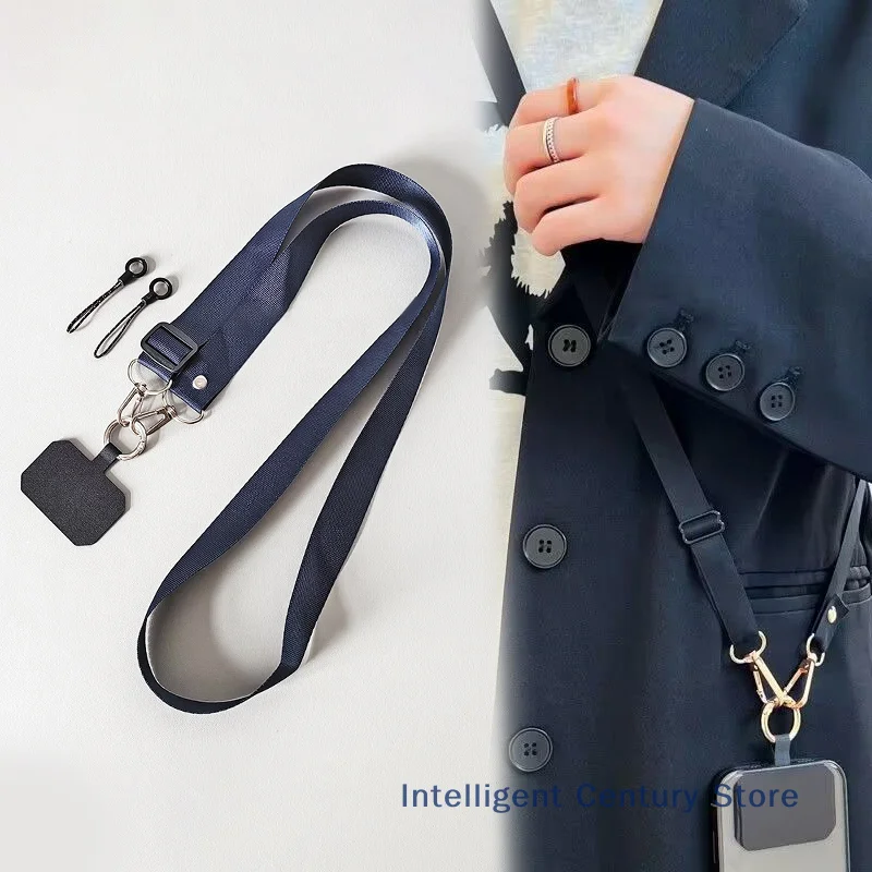 Adjustable Crossbody Cell Phone Strap and Anti-Lost Lanyard Necklace with Camera Hanging Rope
