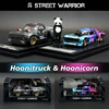 SW In Stock 1:64 Mustang Hoonicorn RTR F150 Hoonitruck Panda Figure Diecast Diorama Car Model Toy Street Warrior 1