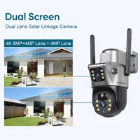 LS VISION Solar Camera 4G Sim Outdoor Dual Lens WiFi 8MP 4K IP Camara Solar Panel CCTV Security Built in Battery PIR Cam V380 2