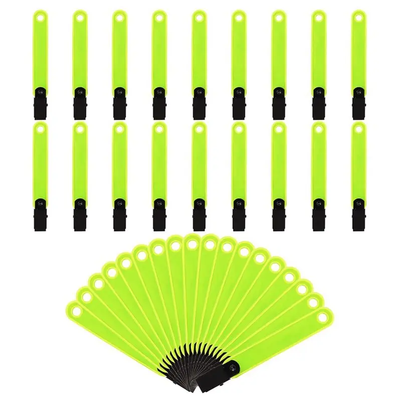 CMHI-36Pcs Segnalatori riflettenti bifacciali per tracciati su alberi, nastro per marcatura tracciati, chiodi di segnalazione con clip