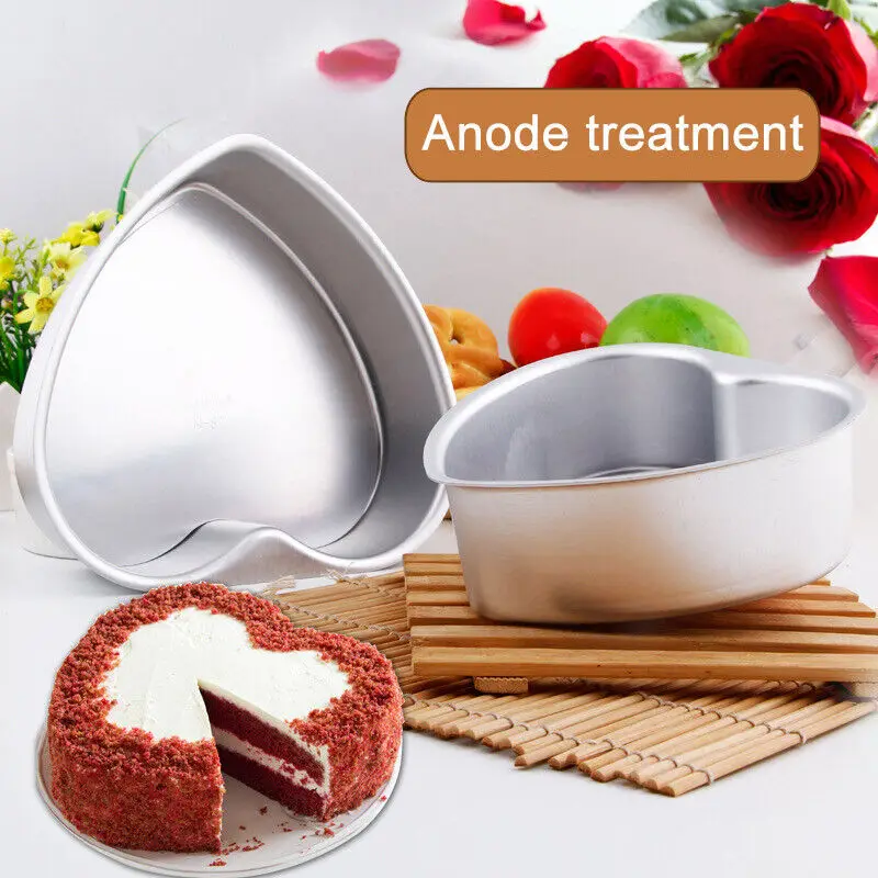 

1pc 4/6/8/10 Inch Aluminum Alloy Heart Shape Bread Cake Moulds Baking Utensils Baking Pan Bread Live Bottom Moulds Kitchen Tools