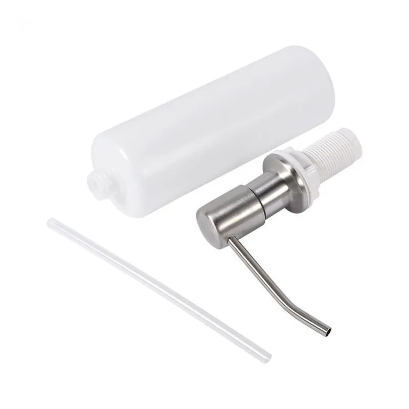 Kitchen Sink Soap Dispenser Brushed Soap Bottle Bathroom Manually Press Soap Bottle Kitchen Accessories 300ML 2