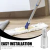 2 Pcs Threaded Tip Repair Kit Push Broom Handle Mop Tips For Metal Poles Heads Telescopic End Extension Rod Replacement 2