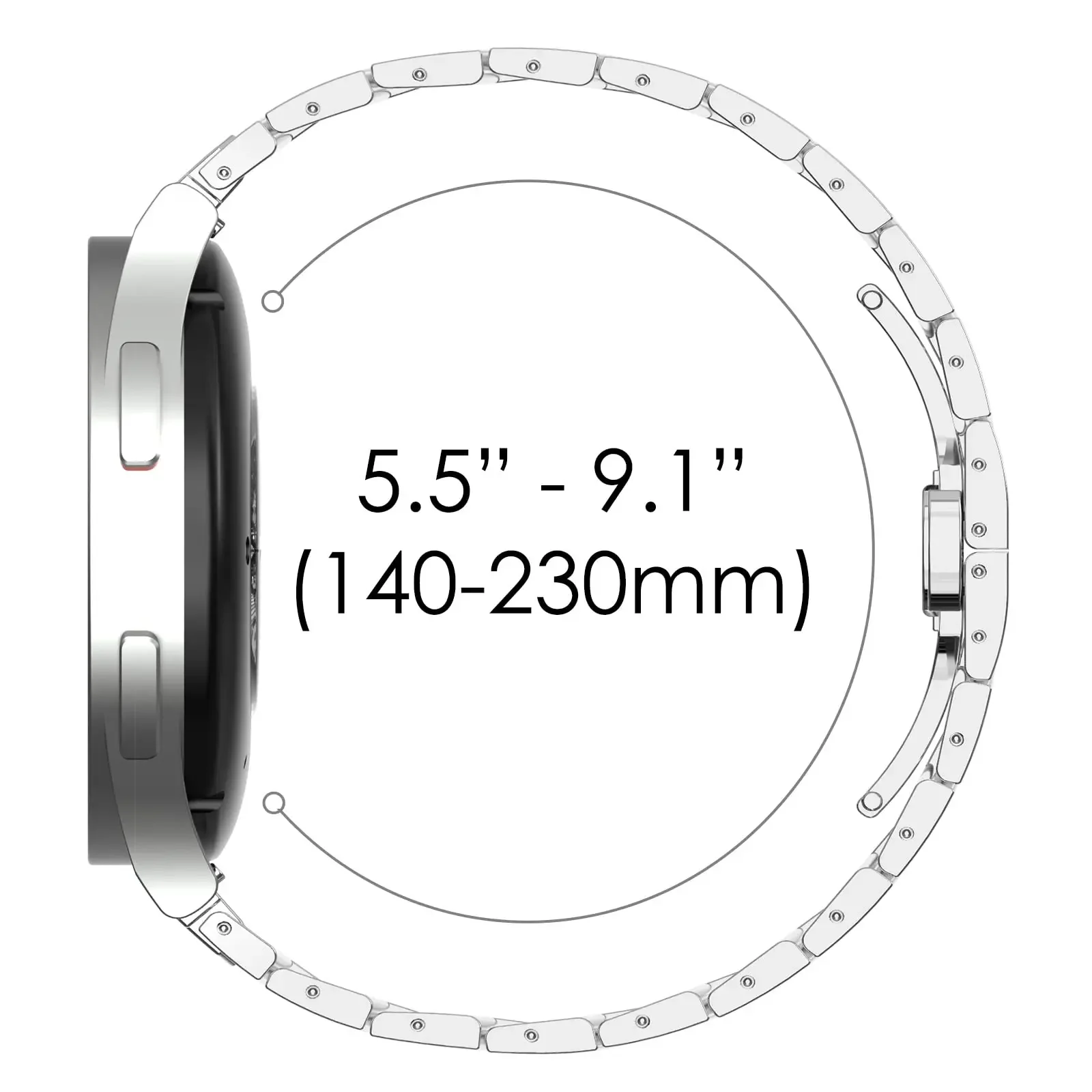 No Gaps Stainless Steel Strap for Samsung Galaxy Watch 6/5/4 40mm 44mm Band 6Classic 47mm 43mm 5Pro 45mm Correas Metal Bracelet