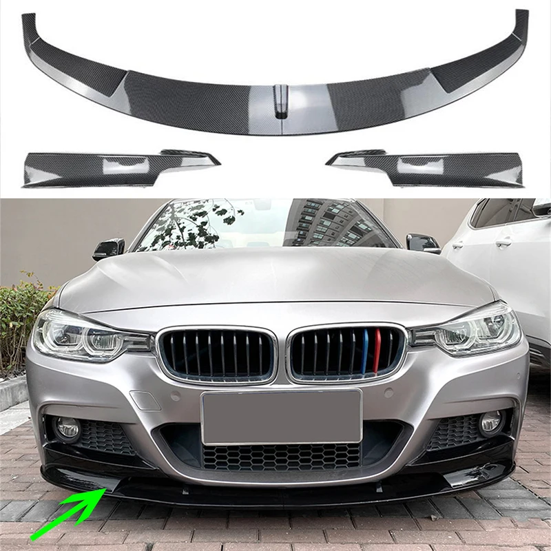 ABS Carbon Fiber Bodykits Front Lip Spoiler Splitter Accessories For ...