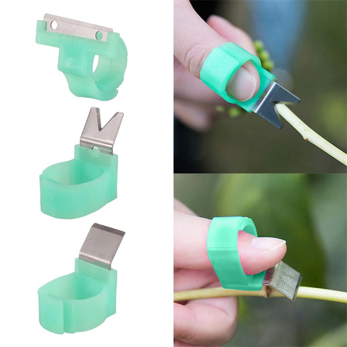 Ring-shaped Harvesting Knife Fruit Vegetable Picking Cutter Garden Orchard Tomato Orange Grape Picking Tools Wearing On Fingers