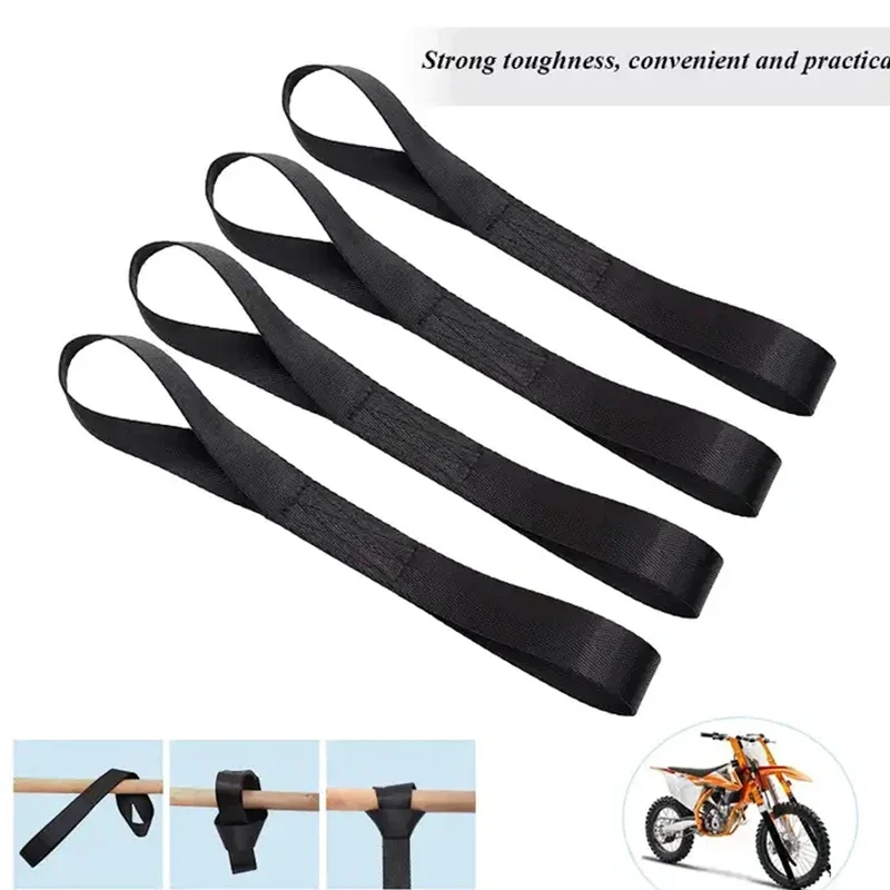 Motorcycle Soft Loop Tie Strap Ratchet Strap Ring Webbing Multifunctional Belt Cart Lanyard Bundling Luggage Bundling Down Strap ratchet men belt replacement strap 1 3 8 large size 150cm 170cm leather belt strap for 40mm slide click automatic buckle