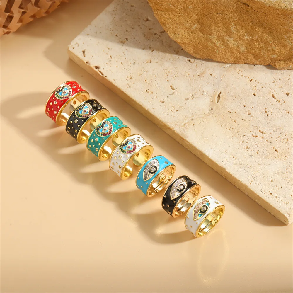 Aliexpress Vendita Calda Anello Di Amore Per Olio Cadente Di Batteria Placcato In Rame 14K Vero Anello Regolabile Di Apertura Di Lusso Leggero In Oro 