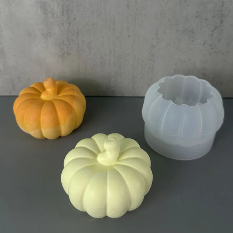 3D Halloween Pumpkin Silicone Candle Molds - Set For Making Spooky Candles, Resin Crafts, Or Soap
