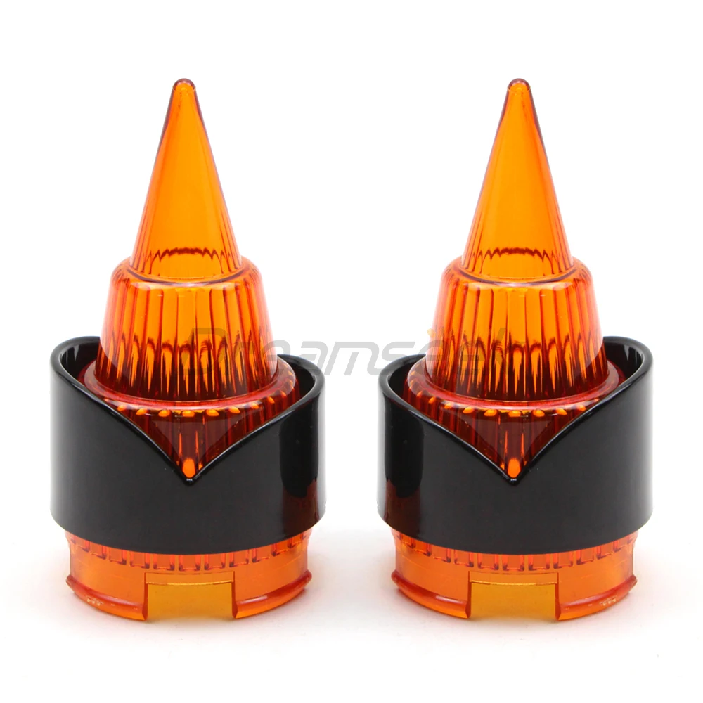 Yellow Lens Turn Signal Light Cover Blinker Bezel for Harley Dyna Softail 2000-2024 Motorcycle Indicator Visor Ring Trim