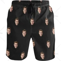 Friend Picture Custom Beach Board Shorts for Men Swim Trunks Short with Pocket, Custom Face Swim Shorts for Men Personalized 1