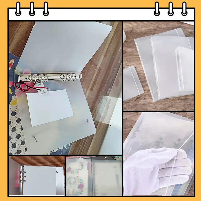 A4 A5 A6 A7 B5 Transparent Scrub Loose Leaf PP Inner Core Cover Note Book Ring Binder Journal Planner Student Stationery Office