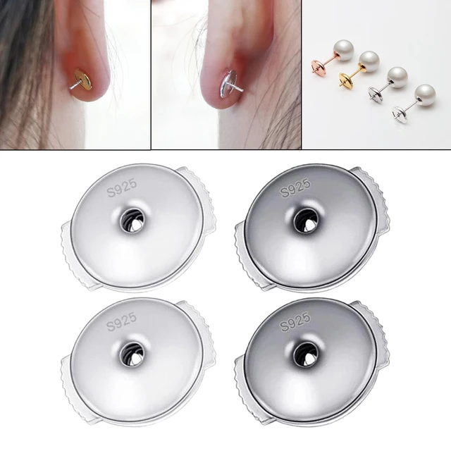 2Pairs Spring Earring Backs Stoppers Replacement Earrings Backs Stopper -  AliExpress