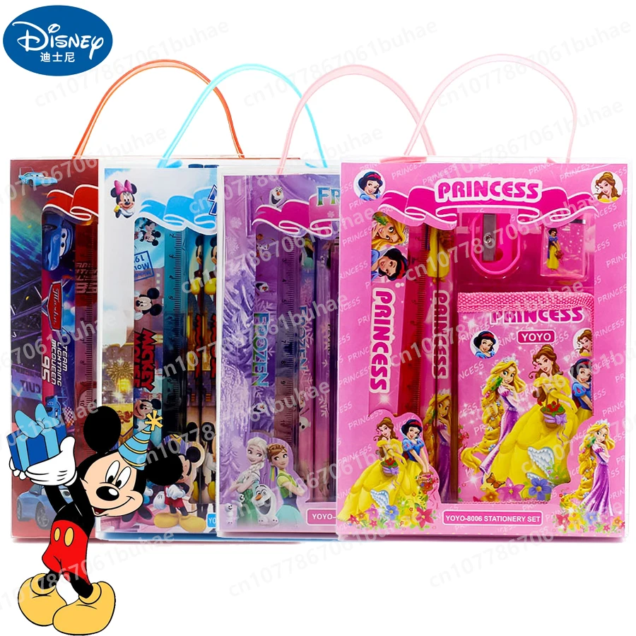 

Disney Stationery Set Anime Frozen Elsa Mickey Minnie Mouse Car Anime Figures Cartoon Children's Cute School Stationery Supplies