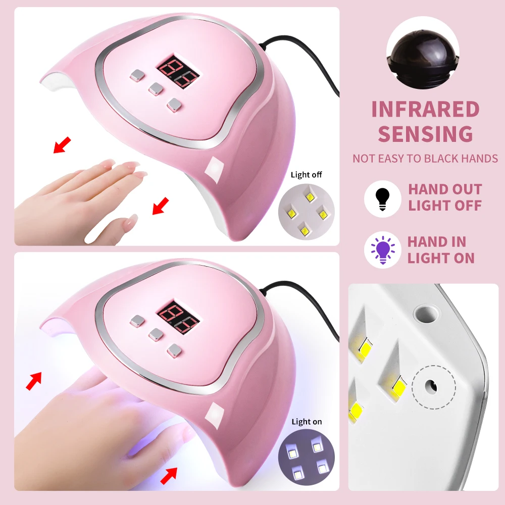 Professional Nail Dryer With 18LEDS Infrared Sensor Manicure Nail UV Lamp for Curing All UV Gel Nail Polish Dryer Salon Tools 4