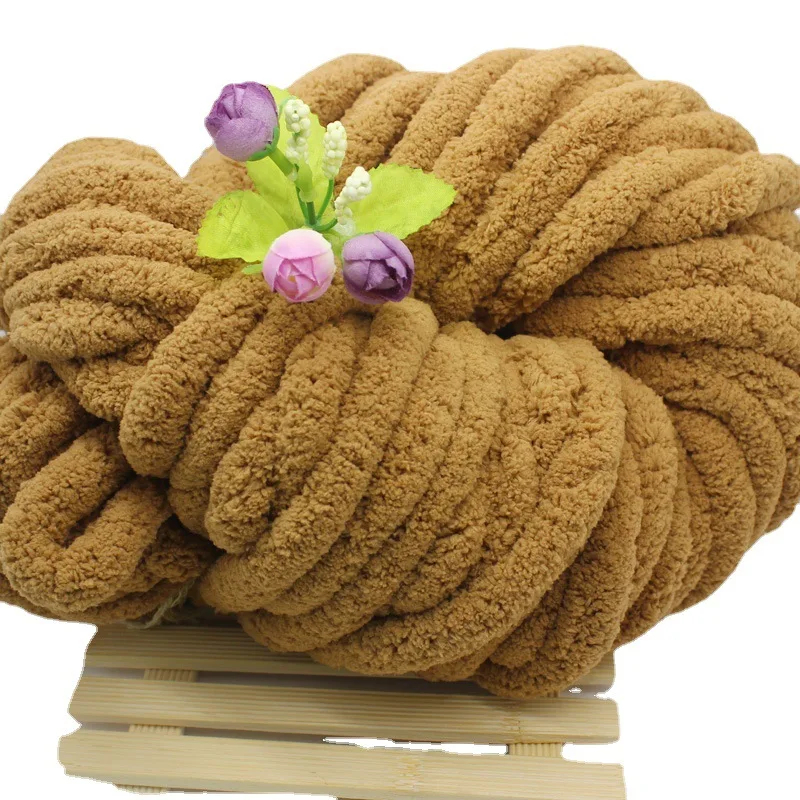 250g DIY Chenille Yarns Wool Hand Knitting Blanket Cushion Chunky Super Thick Soft Warm Stick Needle Crochet Yarn Scarf Hat Line 6